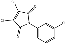 1H-Pyrrole-2,5-dione, 3,4-dichloro-1-(3-chlorophenyl)- 结构式