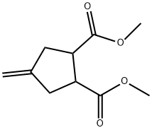 cis-u.trans-4-Methylen-1,2-cyclopentadicarbonsaeuredimethylester 结构式