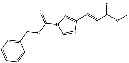 4(5)-[2-(methoxycarbonyl)ethenyl]-N-carbobenzoxyimidazole 化学構造式