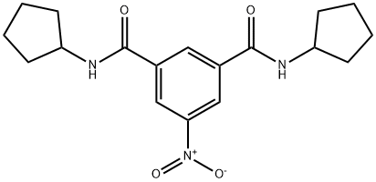 1-N,3-N-dicyclopentyl-5-nitrobenzene-1,3-dicarboxamide Struktur