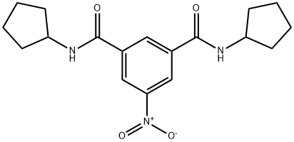 1-N,3-N-dicyclopentyl-5-nitrobenzene-1,3-dicarboxamide 化学構造式