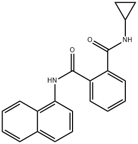 1-N-cyclopropyl-2-N-naphthalen-1-ylbenzene-1,2-dicarboxamide Struktur