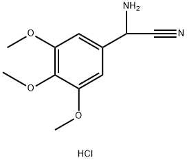 2-amino-2-(3,4,5-trimethoxyphenyl)acetonitrile hydrochloride 化学構造式