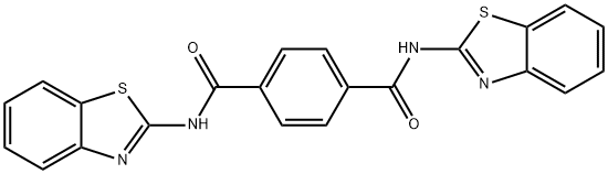 1-N,4-N-bis(1,3-benzothiazol-2-yl)benzene-1,4-dicarboxamide,349127-36-2,结构式