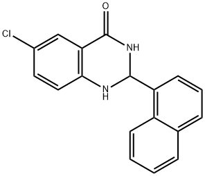 6-氯-2-(萘-1-基)-2,3-二氢喹唑啉-4(1H)-酮, 34934-08-2, 结构式