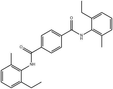 1-N,4-N-bis(2-ethyl-6-methylphenyl)benzene-1,4-dicarboxamide 化学構造式