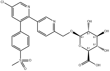 6''-Desmethyl-6''-methylhydroxy Etoricoxib-β-glucuronide Structure