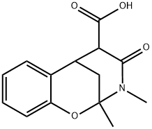 2,3-dimethyl-4-oxo-3,4,5,6-tetrahydro-2{H}-2,6-methano-1,3-benzoxazocine-5-carboxylic acid Struktur