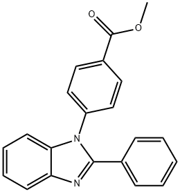 Benzoic acid, 4-(2-phenyl-1H-benzimidazol-1-yl)-, methyl ester Struktur