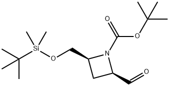 cis-1-Boc-2-(tert-butyl-dimethyl-silanyloxymethyl)-4-formyl-azetidine Structure