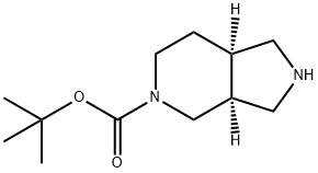 5H-Pyrrolo[3,4-c]pyridine-5-carboxylic acid, octahydro-, 1,1-dimethylethyl ester, (3aS,7aR)- Structure