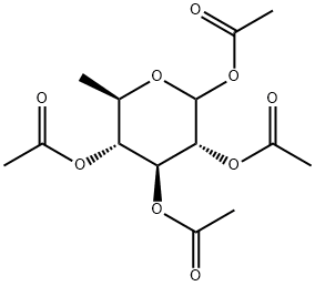 D-Glucopyranose, 6-deoxy-, 1,2,3,4-tetraacetate 化学構造式