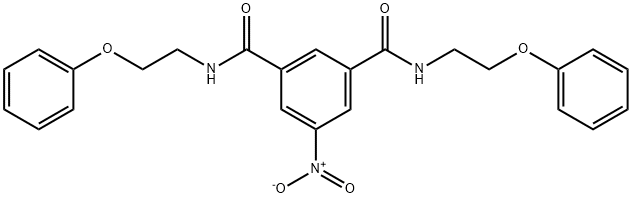 5-nitro-1-N,3-N-bis(2-phenoxyethyl)benzene-1,3-dicarboxamide Structure