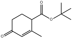 2-Cyclohexene-1-carboxylic acid, 2-methyl-4-oxo-, 1,1-dimethylethyl ester Struktur