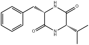 (3S,6S)-3-苄基-6-异丙基哌嗪-2,5-二酮,35590-86-4,结构式
