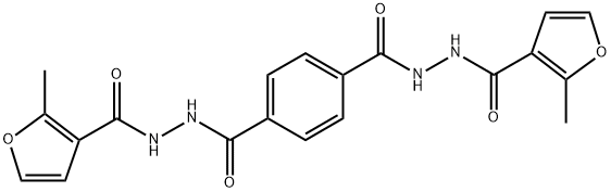 N'1,N'4-bis(2-methyl-3-furoyl)terephthalohydrazide 结构式