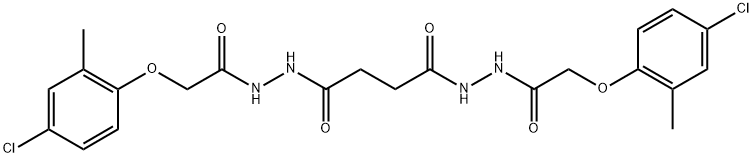 N'1,N'4-bis[(4-chloro-2-methylphenoxy)acetyl]succinohydrazide 结构式