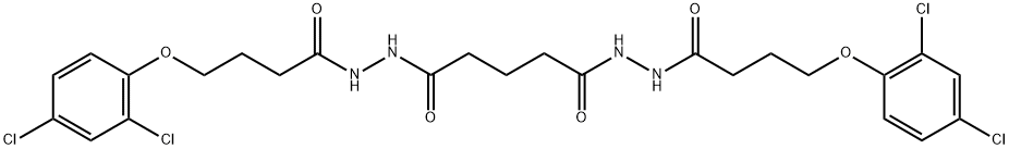 N'~1~,N'~5~-bis[4-(2,4-dichlorophenoxy)butanoyl]pentanedihydrazide 结构式