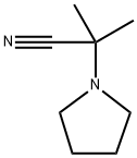 2-methyl-2-pyrrolidin-1-ylpropanenitrile 化学構造式