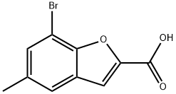 2-Benzofurancarboxylic acid, 7-bromo-5-methyl-,35700-47-1,结构式