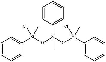 Trisiloxane, 1,5-dichloro-1,3,5-trimethyl-1,3,5-triphenyl- Structure