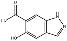 5-羟基-1H-吲唑-6-羧酸, 36174-09-1, 结构式