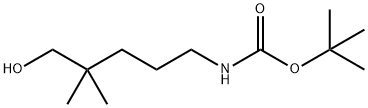 Carbamic acid, N-(5-hydroxy-4,4-dimethylpentyl)-, 1,1-dimethylethyl ester Struktur