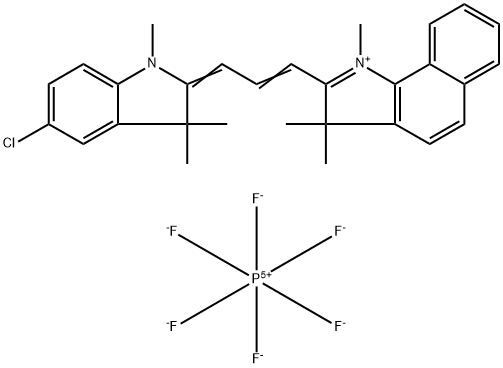 2-[3-(5-氯-1,3-二氫-1,3,3-三甲基-2H-吲哚-2-亞基)-1-丙烯-1-基]-1,3,3-三甲基-3H-苯並[G]吲哚六氟磷酸鹽, 365514-17-6, 结构式