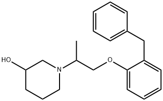 3-Piperidinol, 1-[1-methyl-2-[2-(phenylmethyl)phenoxy]ethyl]- Struktur