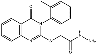 2-{[3-(2-甲基苯基)-4-氧代-3,4-二氢喹唑啉-2-基]硫烷基}乙酰肼 结构式