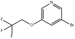 3-bromo-5-(2,2,2-trifluoroethoxy)pyridine 化学構造式