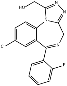 阿尔法羟基氟阿普唑仑, 37115-46-1, 结构式