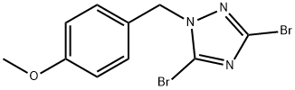 1H-1,2,4-Triazole, 3,5-dibromo-1-[(4-methoxyphenyl)methyl]- Struktur