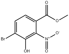 Benzoic acid, 4-bromo-3-hydroxy-2-nitro-, methyl ester Structure