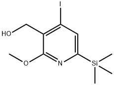 3-Pyridinemethanol, 4-iodo-2-methoxy-6-(trimethylsilyl)- Structure