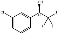 (R)-2,2,2-Trifluoro-1-(3-chlorophenyl)ethanol, 376347-10-3, 结构式