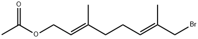 2,6-Octadien-1-ol, 8-bromo-3,7-dimethyl-, 1-acetate, (2E,6E)- Struktur