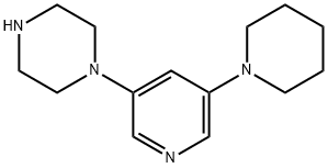 1-[5-(1-Piperidinyl)-3-pyridinyl]piperazine 结构式