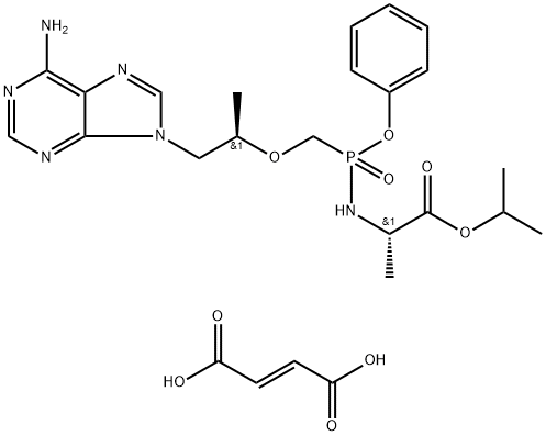 替诺福韦阿拉芬酰胺富马酸酯 结构式