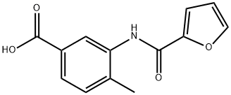 3-(呋喃-2-酰胺基)-4-甲基苯甲酸,380432-20-2,结构式