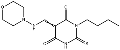 (5Z)-1-butyl-5-[(morpholin-4-ylamino)methylidene]-2-sulfanylidene-1,3-diazinane-4,6-dione|