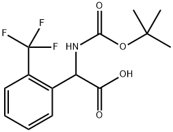 Benzeneacetic acid, α-[[(1,1-dimethylethoxy)carbonyl]amino]-2-(trifluoromethyl)- Struktur