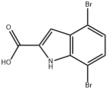 1H-Indole-2-carboxylic acid, 4,7-dibromo- Structure