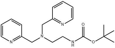 Carbamic acid, N-[2-[bis(2-pyridinylmethyl)amino]ethyl]-, 1,1-dimethylethyl ester 化学構造式