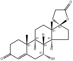 7 alpha-thiospironolactone Struktur