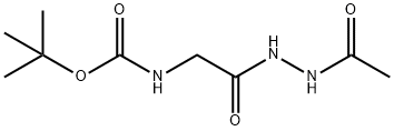 Glycine, N-[(1,1-dimethylethoxy)carbonyl]-, 2-acetylhydrazide Struktur