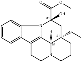 methyl (41R,12R,13aR)-13a-ethyl-12-hydroxy-2,3,41,5,6,12,13,13a-octahydro-1H-indolo[3,2,1-de]pyrido[3,2,1-ij][1,5]naphthyridine-12-carboxylate Struktur