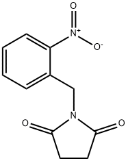 2,5-Pyrrolidinedione, 1-[(2-nitrophenyl)methyl]-,39101-27-4,结构式