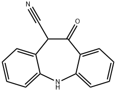 5H-Dibenz[b,f]azepine-10-carbonitrile, 10,11-dihydro-11-oxo- Struktur