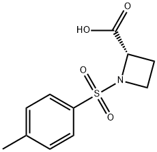 (S)-1-对甲苯磺酰基氮杂环丁烷-2-羧酸 结构式